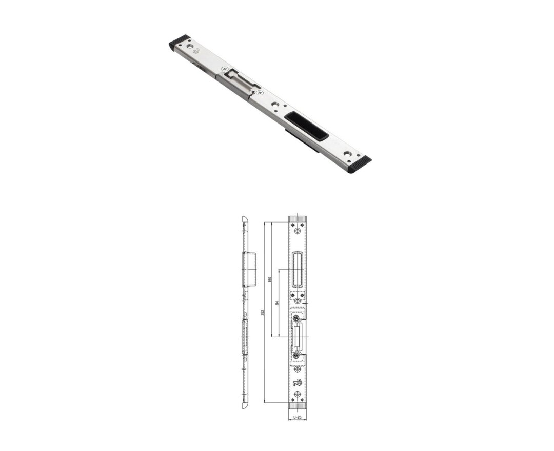 Zaczep zamka głównego - prawy 4/U25x6,5 oś 13 mm – drewno- fot-