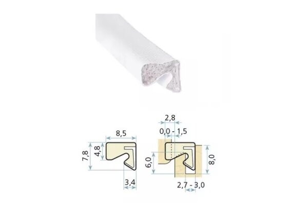 Uszczelka okienna QLON QL-3034 400m Schlegel Biały