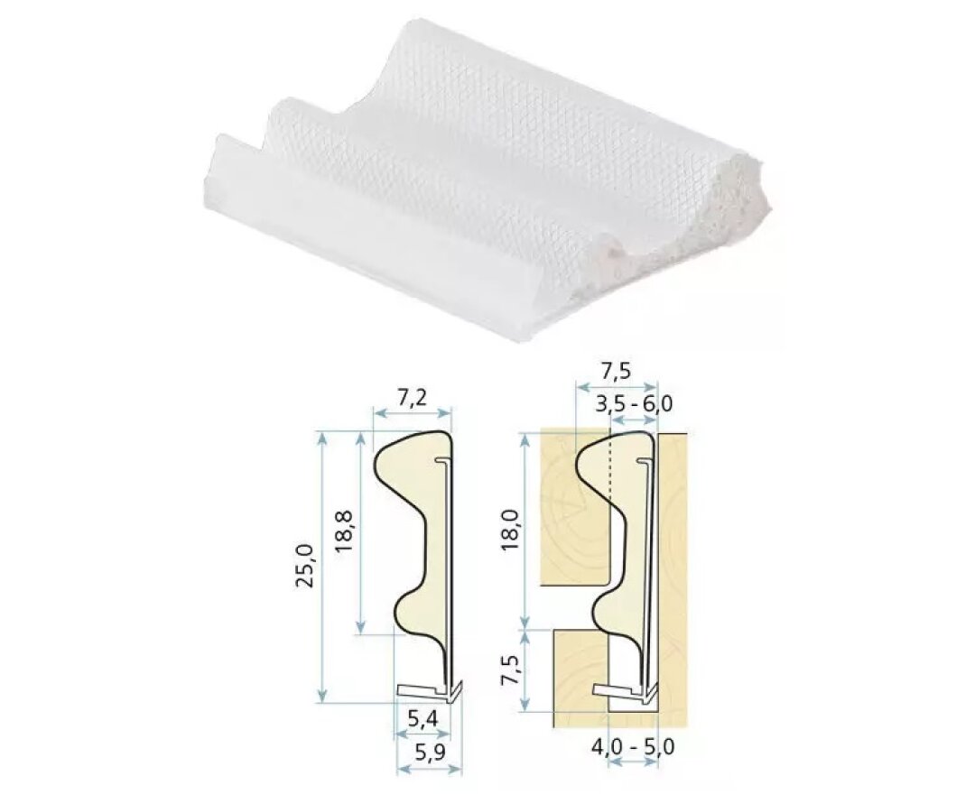 Uszczelka drzwiowa krawędziowa QLON QL-3097 150m- fot-