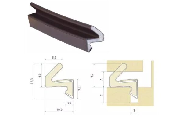 Uszczelka okienna QLON QL-3056 300m Schlegel Brąz