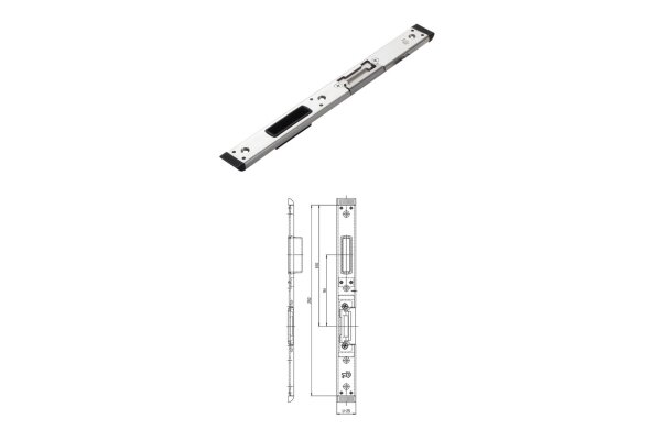 Zaczep zamka głównego - lewy 4/U25x6,5 oś 13 mm – drewno Fuhr