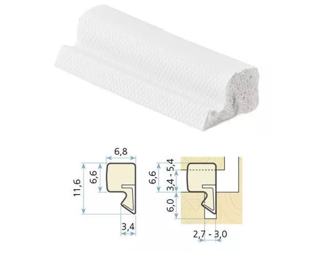 Uszczelka okienna QL-3005 biel 300m- fot-