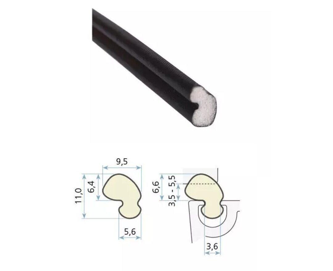Uszczelka okienna QLON QL-9646 KBE, Deceunickmoundial 250m- fot-
