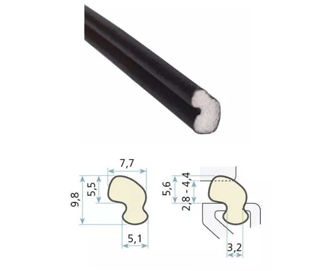 Uszczelka okienna QL-7307 Aluplast, Rehau, Thyssen, Deceunick 300m- fot-