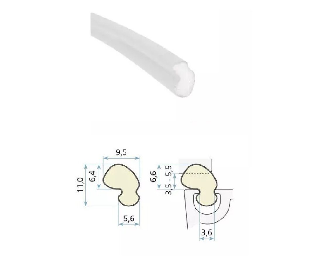 Uszczelka okienna QLON QL-9646 KBE, Deceunickmoundial 250m- fot-