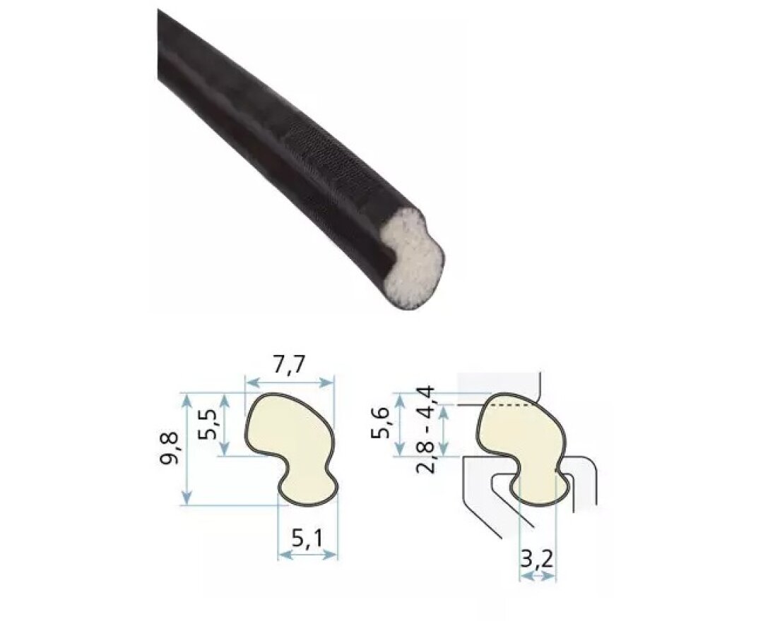 Uszczelka okienna QL-7307 Aluplast, Rehau, Thyssen, Deceunick 25m- fot-