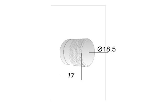 Pokrętło WC 6mm do zamka B-NO-HA Bonaiti Chrom satyna