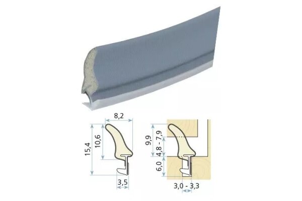 Uszczelka drzwiowa QLON QL-9111 300m Schlegel Jasnoszary