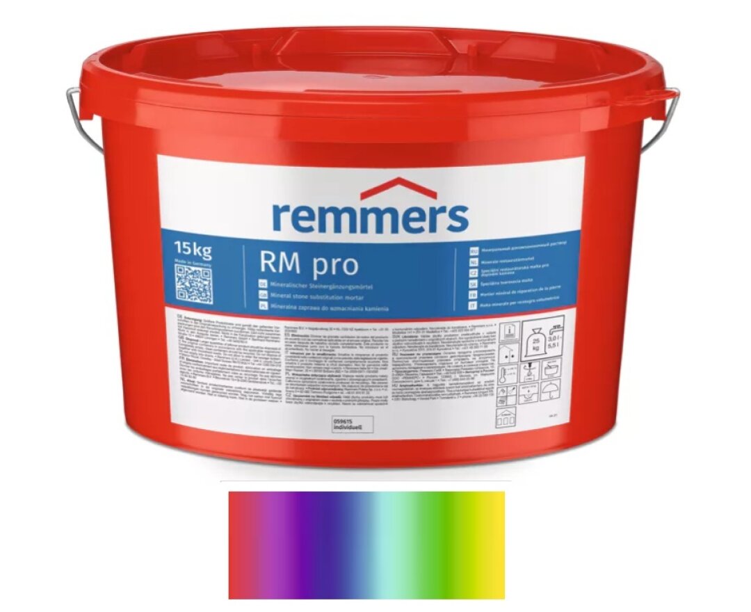 Zaprawa do uzupełniania ubytków kamienia i cegły RM pro, uziarnienie 0,5mm, wytrzymałość normalna- fot-