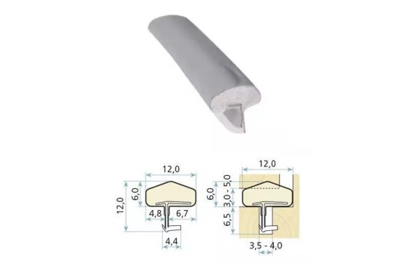 Uszczelka drzwiowa QLON QL-3106 250m Schlegel srebrnoszary