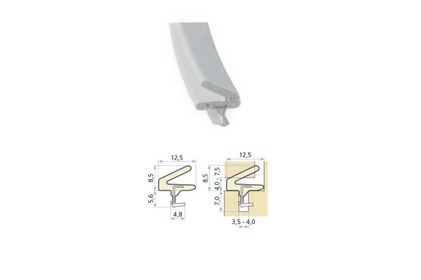 Uszczelka do drzwi QL-3113  200m Schlegel Szary jasny/RAL7035