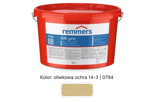 RM pro Uziarnienie średnie ≤ 0,5 mm Wytrzymałość normalna remmers Oliwkowa ochra