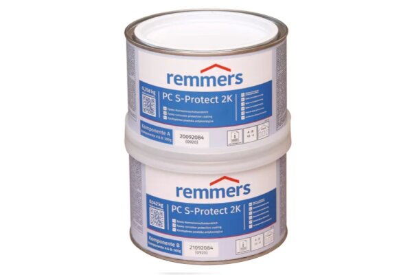 Dwukomponentowa powłoka antykorozyjna do zabezpieczania stali zbrojeniowej PC S-PROTECT 2K 0,5kg remmers Czerwono brązowy