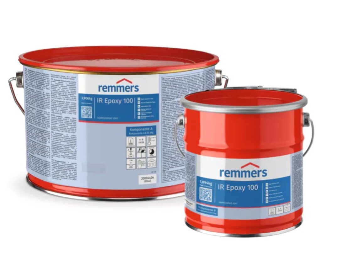 Sztywna żywica 2K EP do siłowej iniekcji betonowych elementów budowlanych IR Epoxy 100 1kg- fot-