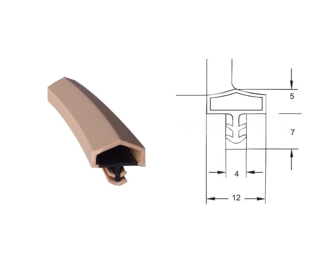 Uszczelka drzwiowa S7292 - 50 m- fot-