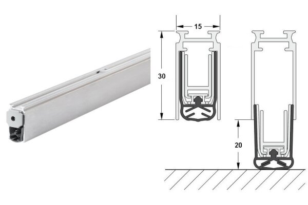 Uszczelnienie automatyczne DSD1530 - 1084 mm Deventer Srebrny