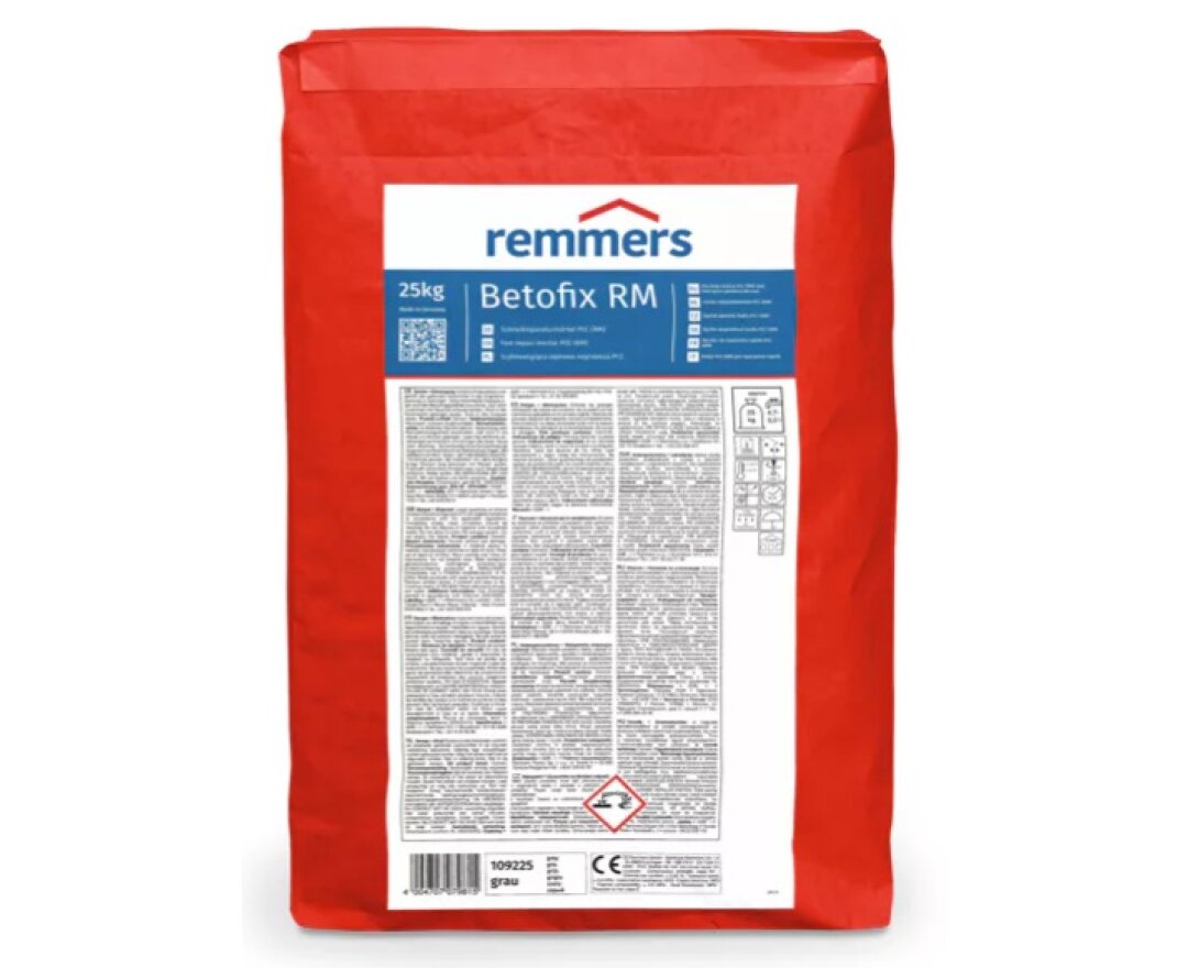 Szybkowiążąca zaprawa naprawcza do betonu elewacyjnego Betofix RM 25kg- fot-