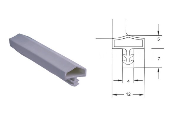 Uszczelka drzwiowa S7292 - 200 m Deventer Szary