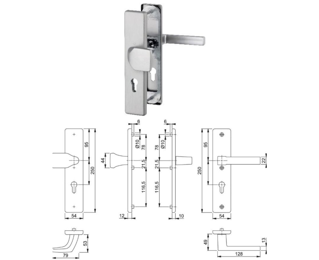 Komplet bezpieczny gałko-klamki Austin- fot-