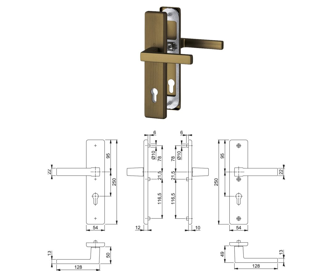 Komplet klamek bezpiecznych Austn- fot-