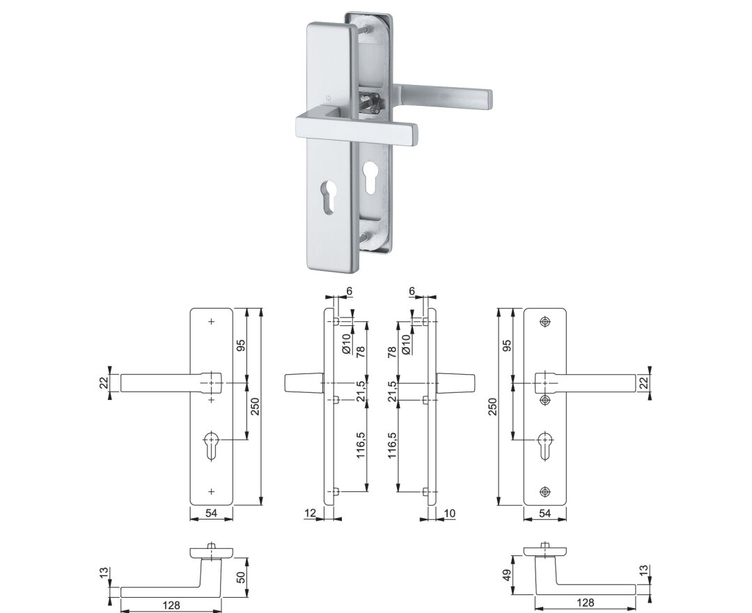 Komplet klamek bezpiecznych Austn- fot-