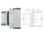 Zawias do drzwi zewnętrznych Easy 3D  SFS Chrom matowy