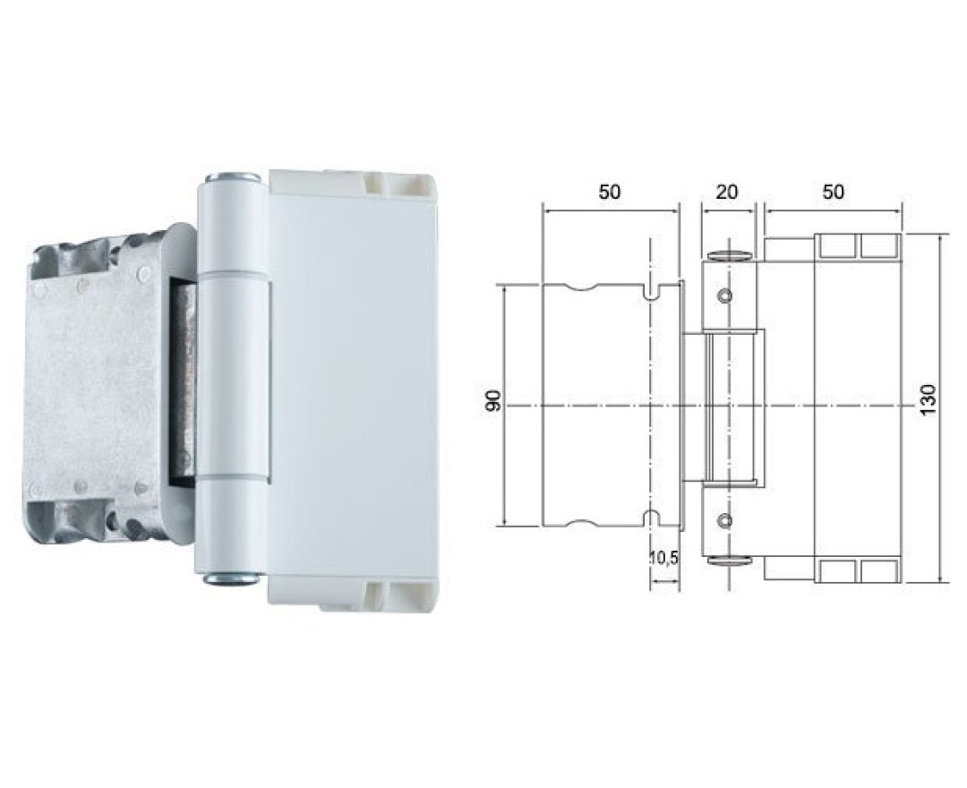 Zawias do drzwi zewnętrznych Easy 3D- fot-