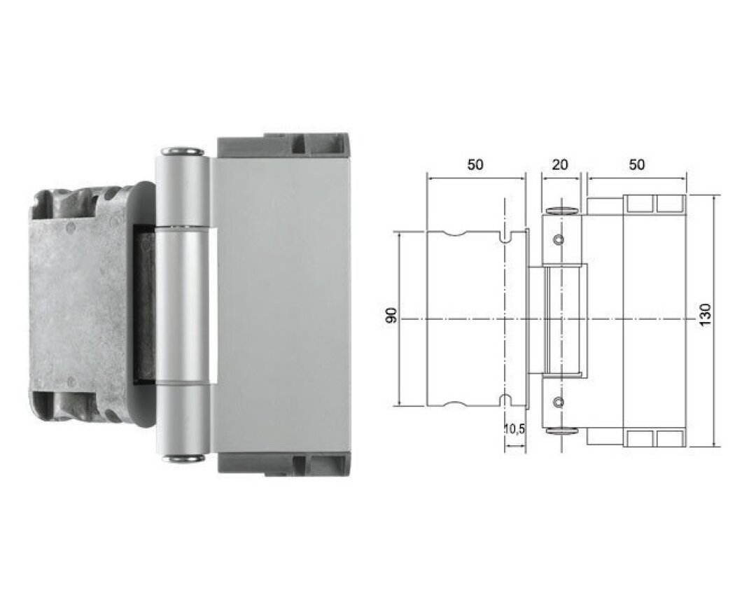 Zawias do drzwi zewnętrznych Easy 3D- fot-