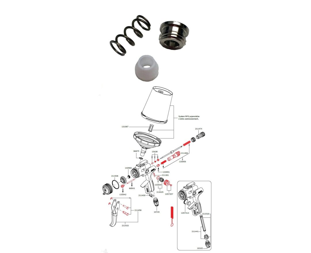 SATA Uszczelnienie iglicy pistoletu- fot-
