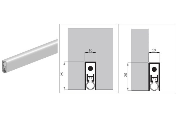 Uszczelnienie automatyczne MATIC Extra 830 mm Ellen Szary