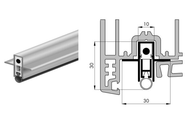 Uszczelnienie automatyczne MATIC 2K Euro 630 mm Ellen Szary