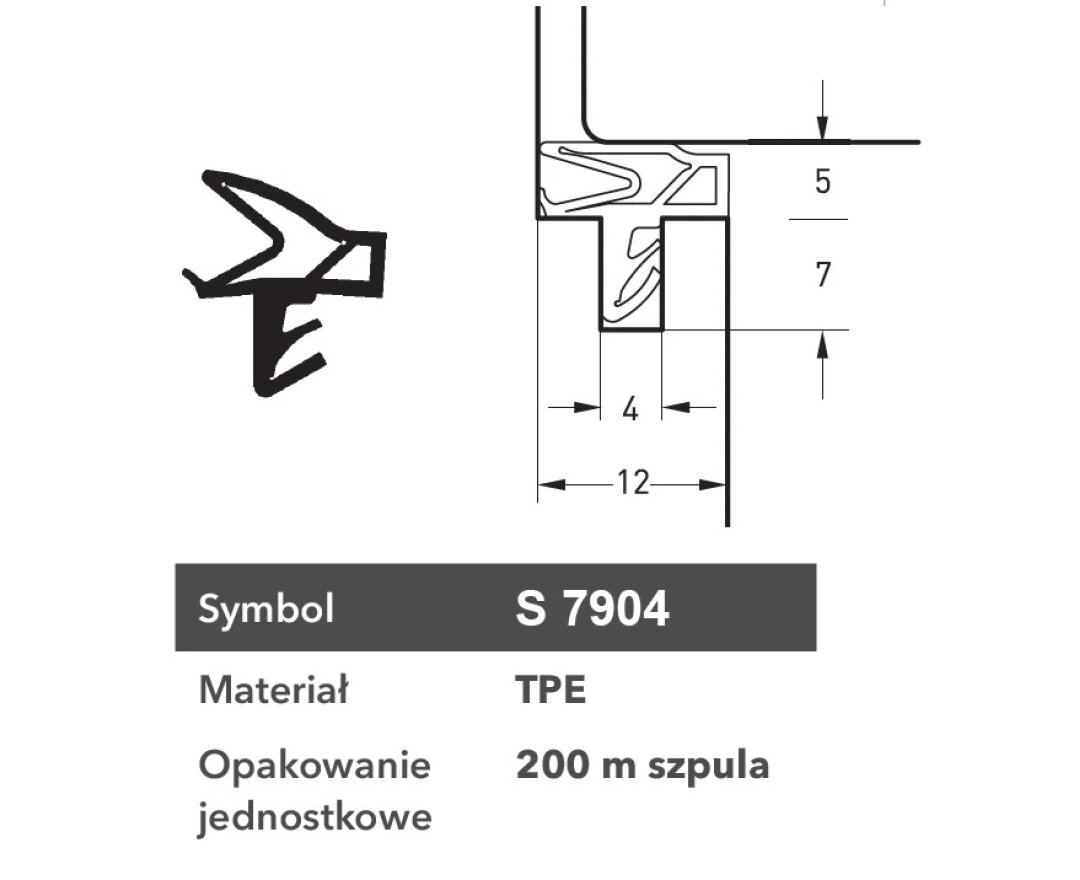 Uszczelka S 7904 100m K0- fot-