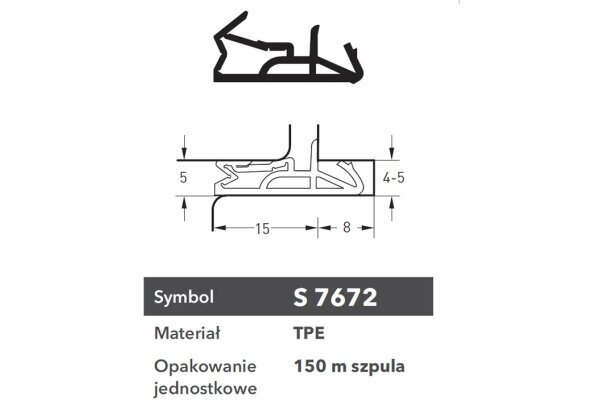 Uszczelka S 7672 100m K0 Deventer Beż