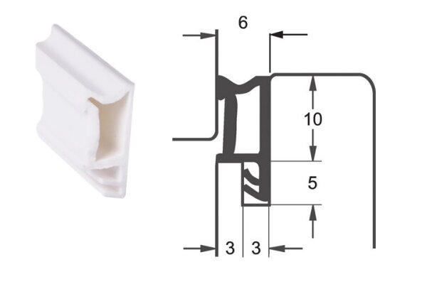Uszczelka okienna SP103 - 200m Deventer Biały