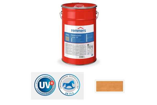 Lakierobejca dekoracyjna UV 20L remmers Pinia / Modrzew