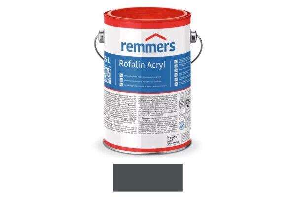 Farba chroniąca przed czynnikami atmosferycznymi Rofalin Acryl 2,5L remmers Antracyt