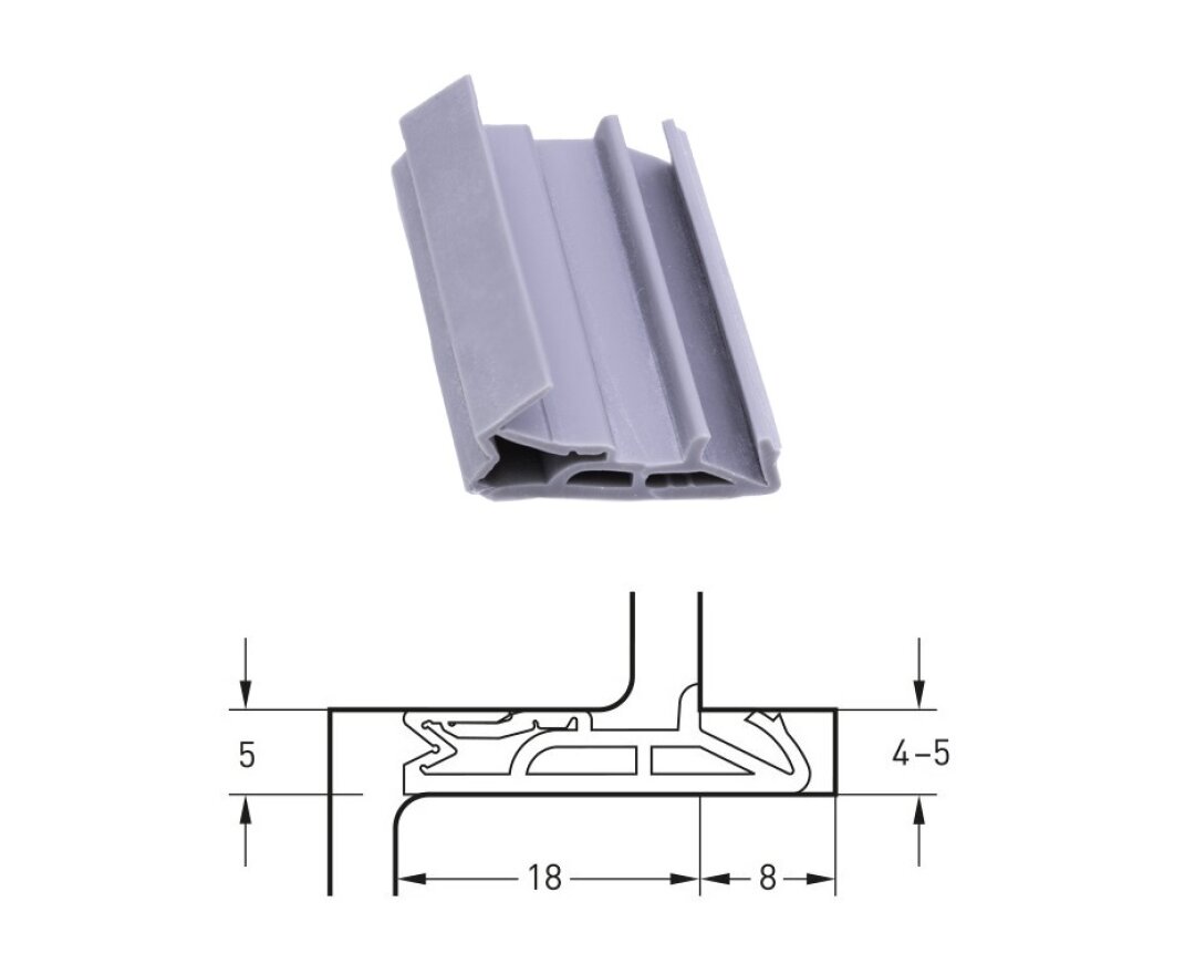 Uszczelka do drzwi zewnętrznych silikonowa DS185 - 25 m- fot-
