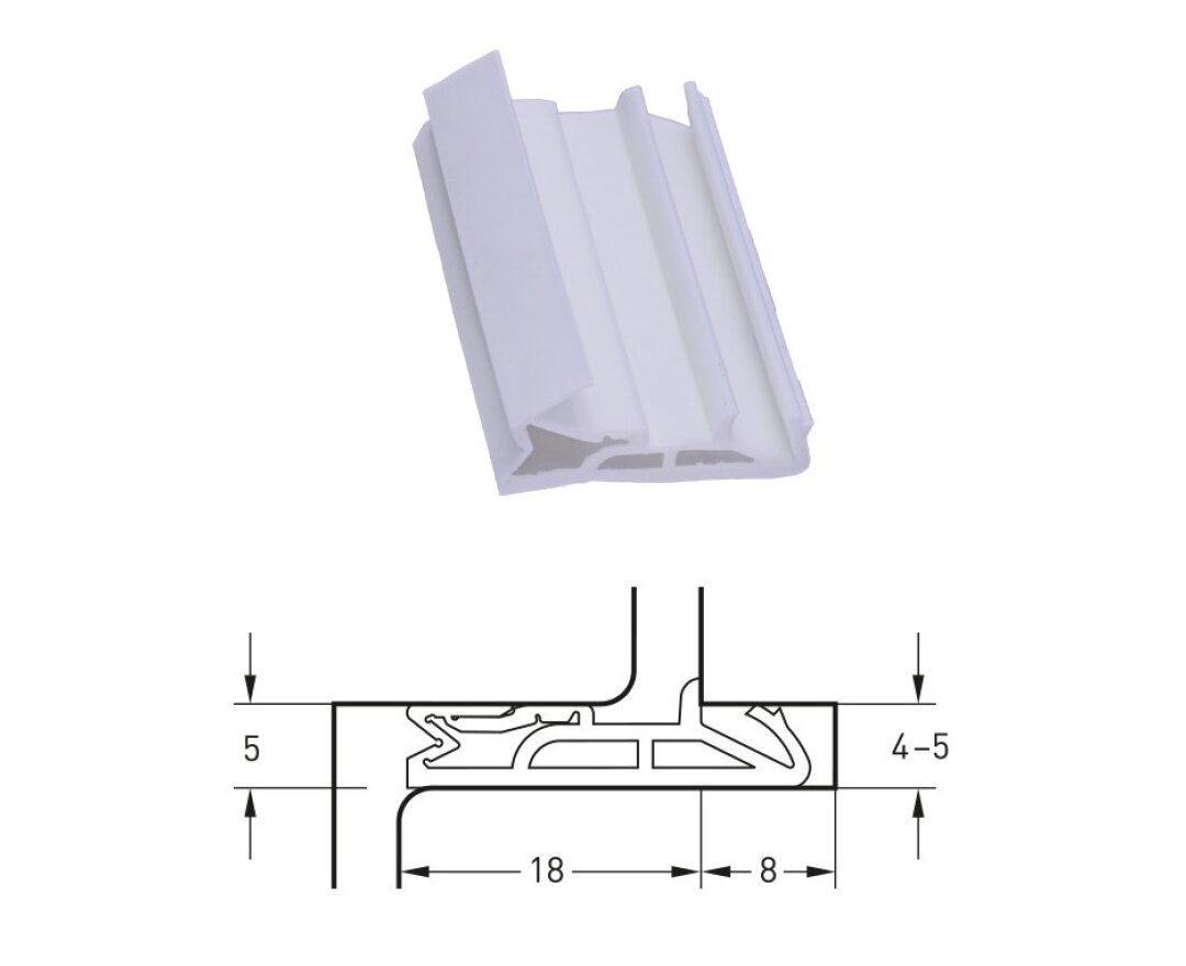 Uszczelka do drzwi zewnętrznych silikonowa DS185 - 25 m- fot-