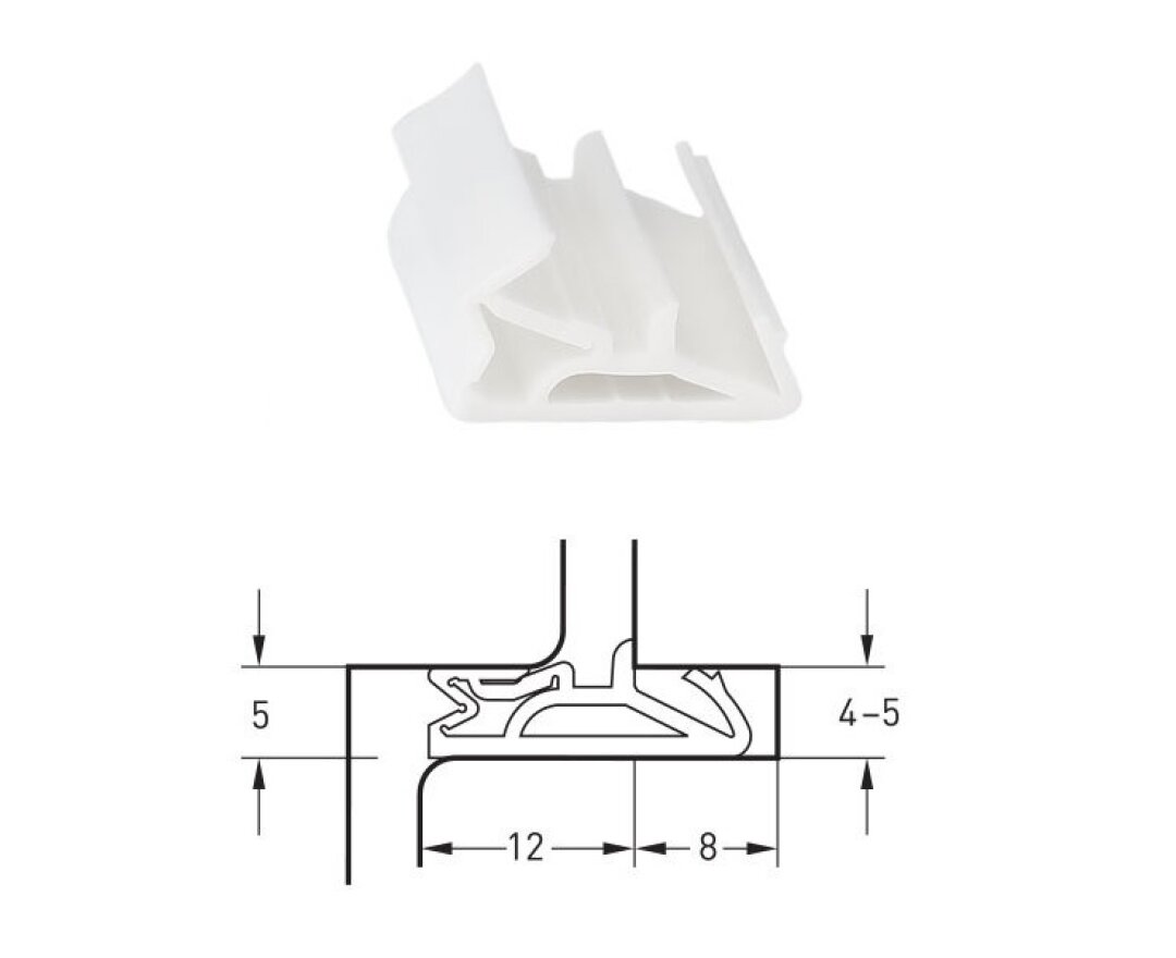 Uszczelka do drzwi zewnętrznych silikonowa DS112 - 25 m- fot-