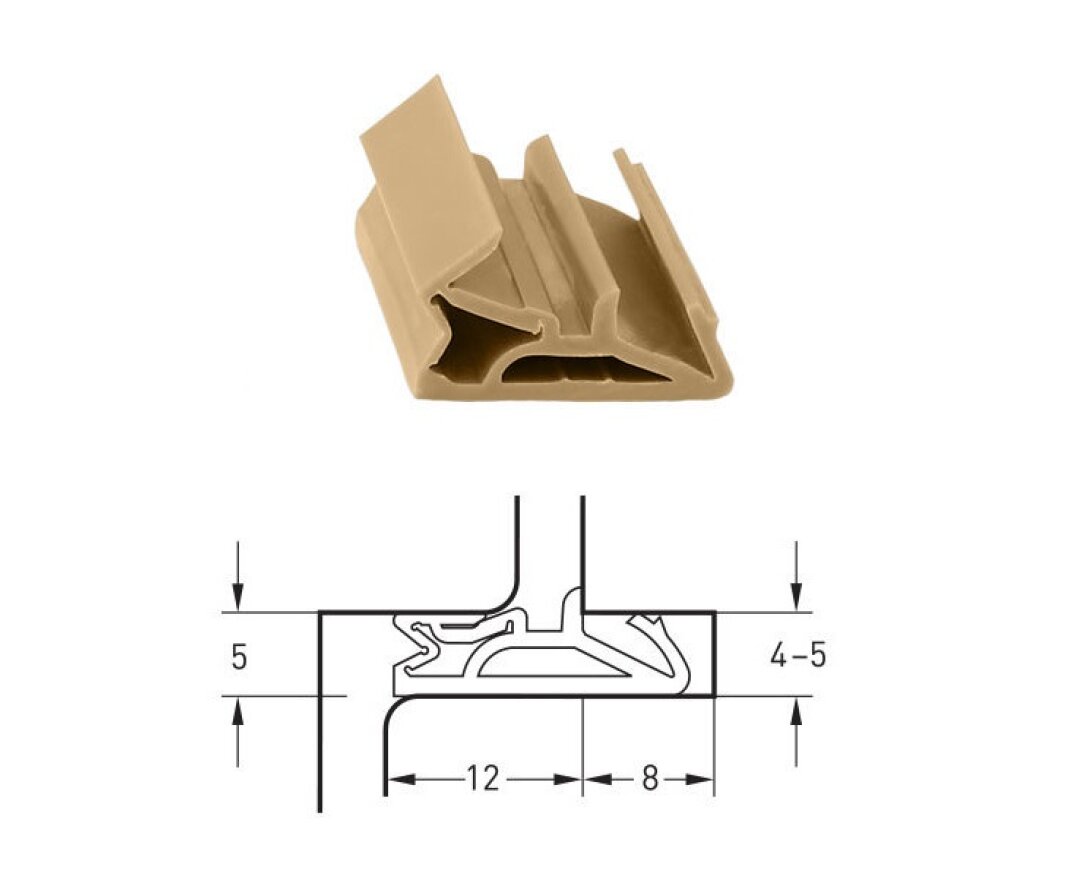 Uszczelka do drzwi zewnętrznych silikonowa DS112 - 25 m- fot-