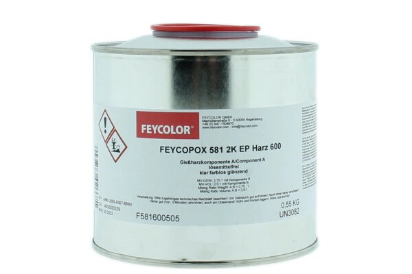 Feycolor 581 2K EP Żywica Epoksydowa Odlewnicza 0,55kg FEYCOLOR Bezbarwny