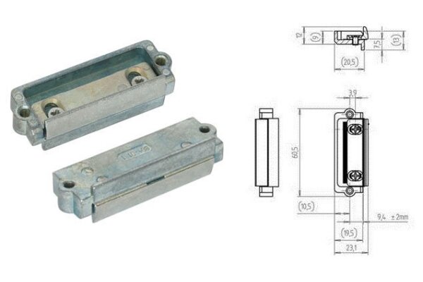 Wkład 115-0 do zaczepu kątowego zamka głównego Siegenia Aubi