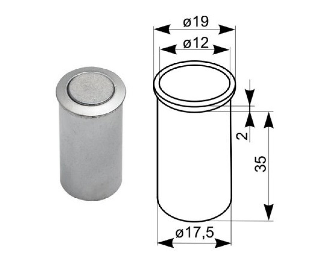Tuleja rygla nr 8028 KFV ocynk srebrny- fot-