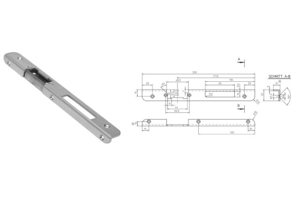 Zaczep kątowy zamka głównego 15.503 prawy - 4/20 Siegenia Aubi