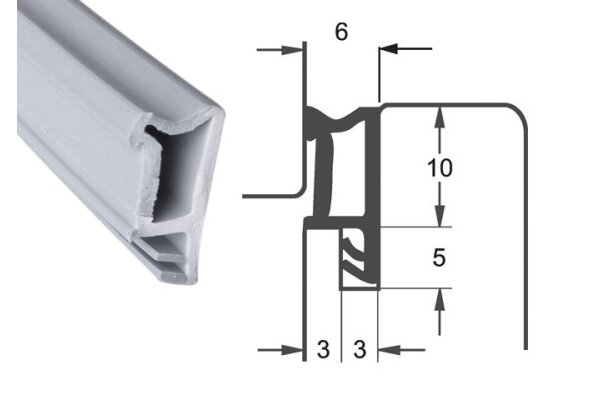 Uszczelka okienna SP103 - 200m Deventer Szary