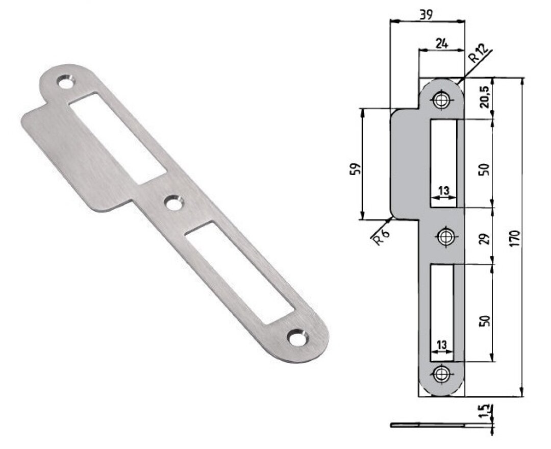 Blacha zaczepowa z płetwą Nr 5 prawy- fot-