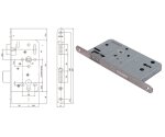 Zamek magnetyczny do drzwi wewnętrznych 116 BB 20/55/72 Siegenia Aubi Stal szlachetna