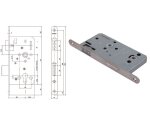 Zamek magnetyczny do drzwi wewnętrznych 116 WC 20/55/78  Siegenia Aubi Stal szlachetna