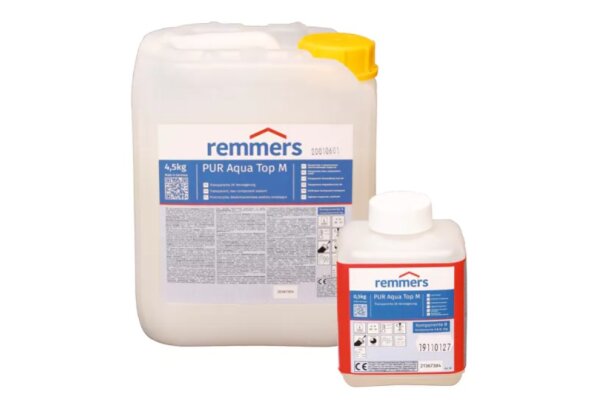 Wodna, przezroczysta, dwukomponentowa powłoka zamykająca PUR Aqua Top M remmers Bezbarwny