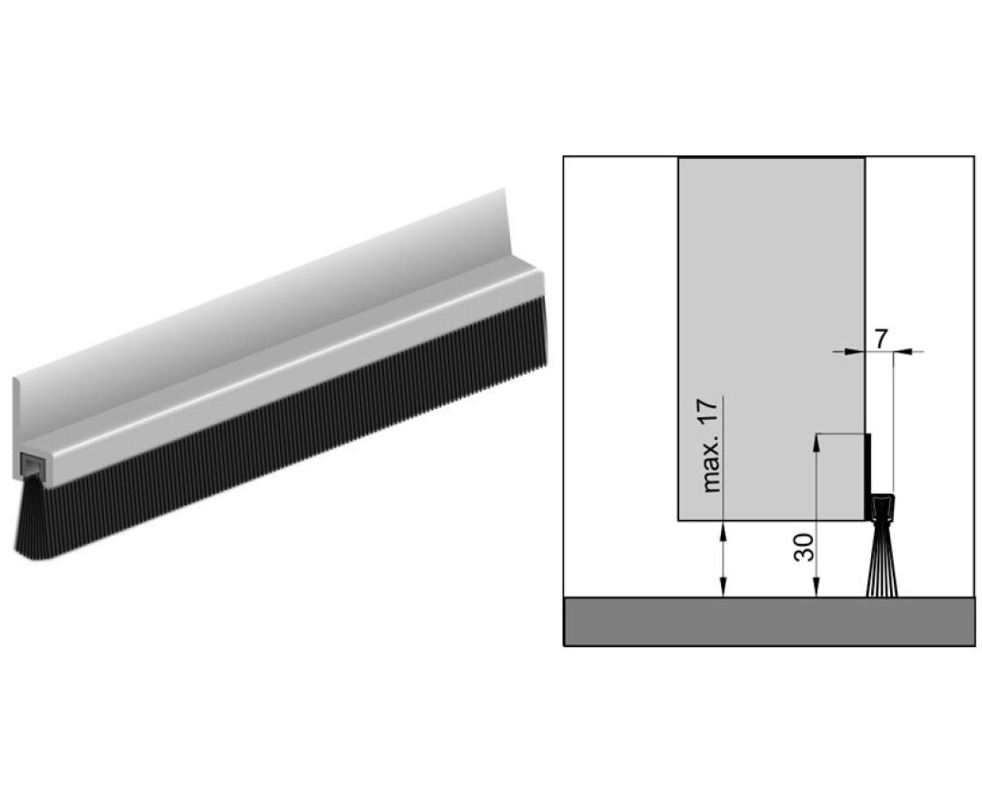 Uszczelnienie szczotkowe IBS 31 3000 mm- fot-